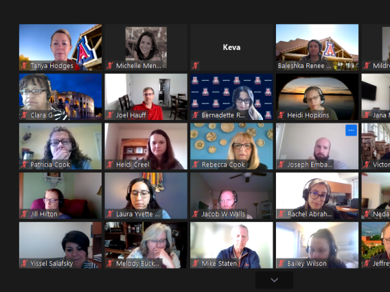 Screenshot of Tanya and the Online, Distance and Continuing Education members