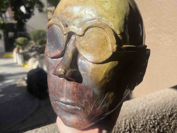 Male head planter-for-tranquil-reflections/sculpture