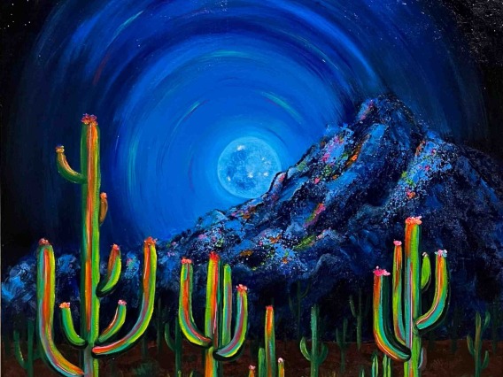 cactus at night