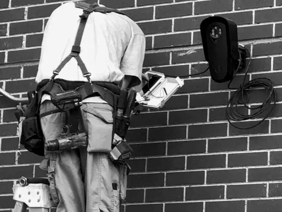 man on ladder