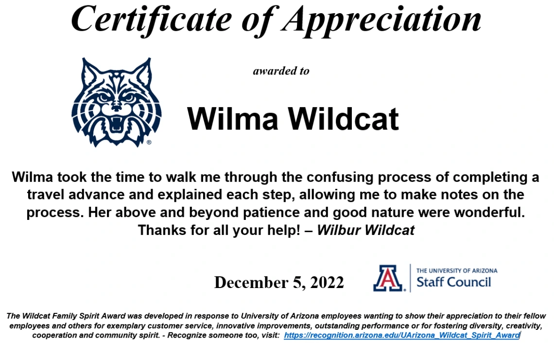 wildcat spirit sample