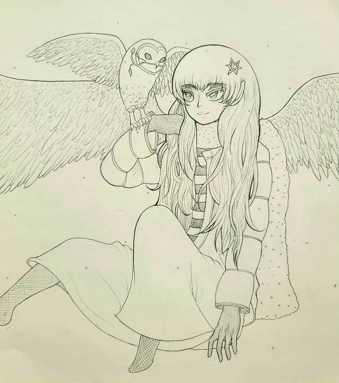 Angel with owl