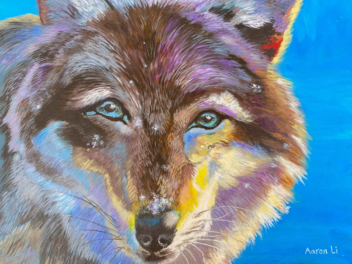 wolf painting