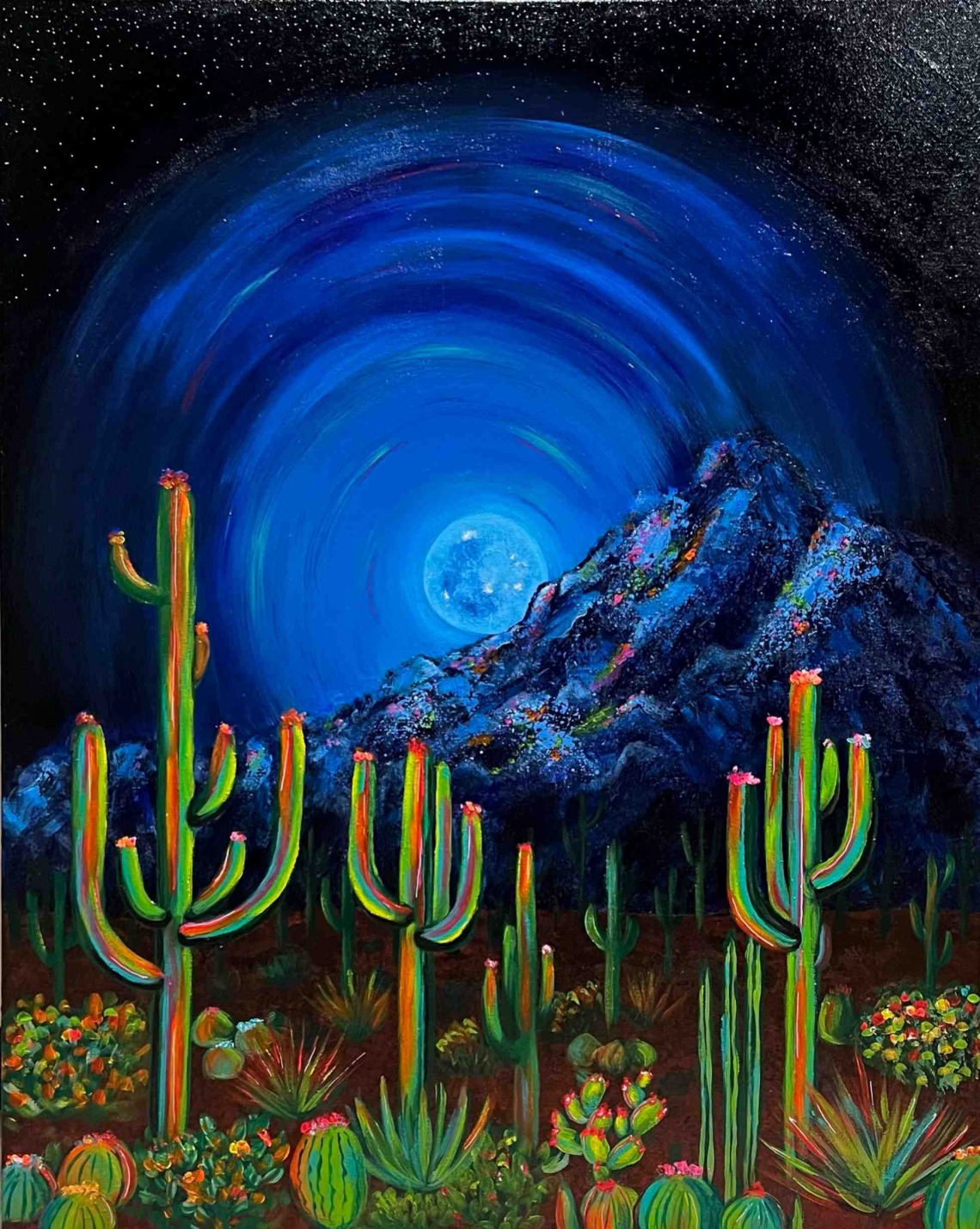cactus at night