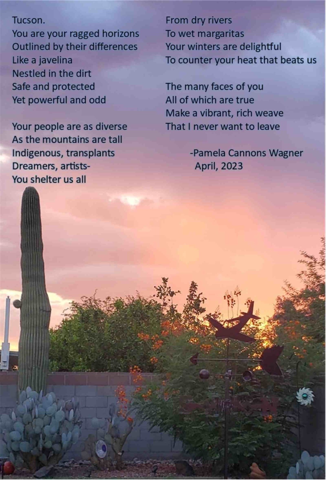 poem with cactus photo